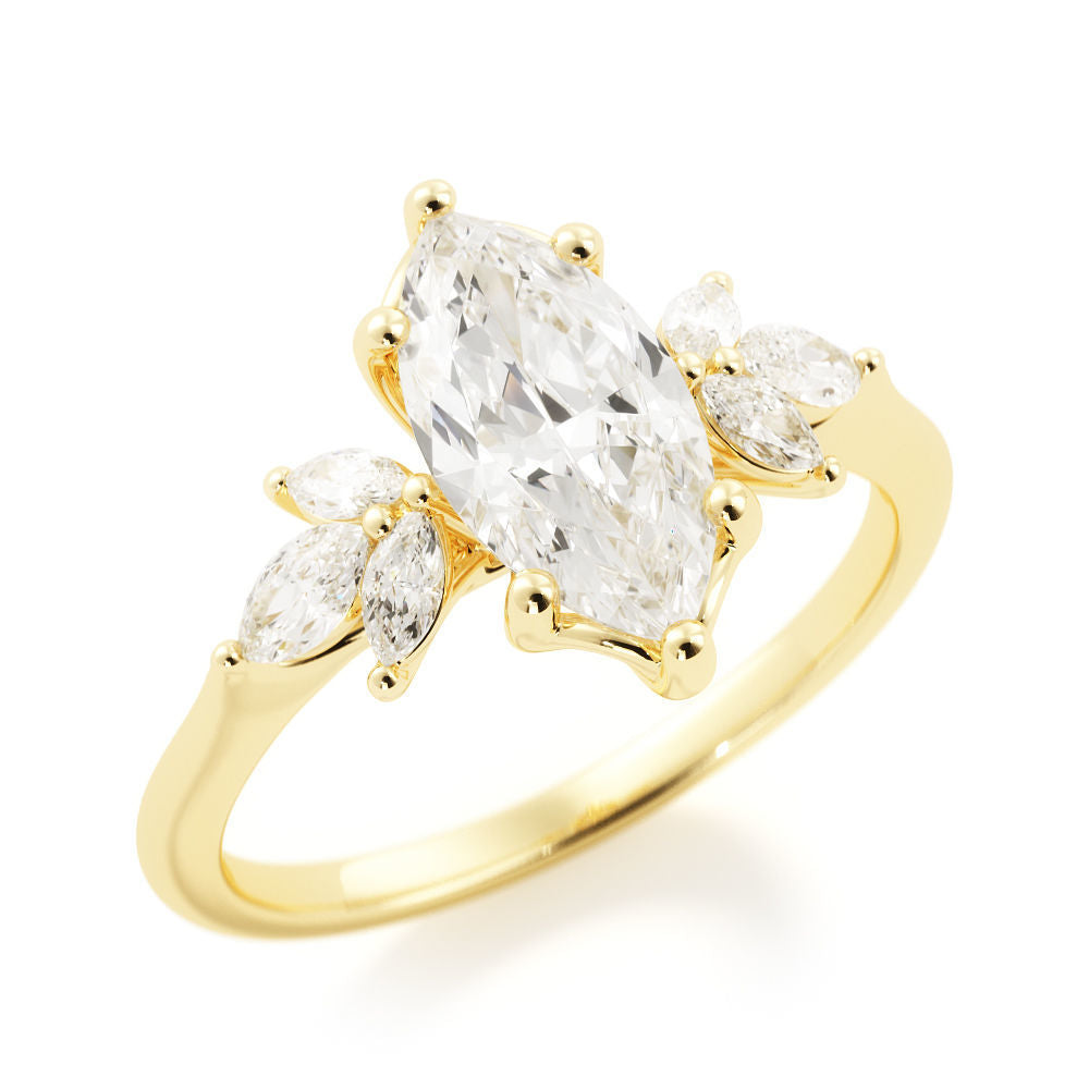 "Flower Setting" Marquise Ring Setting