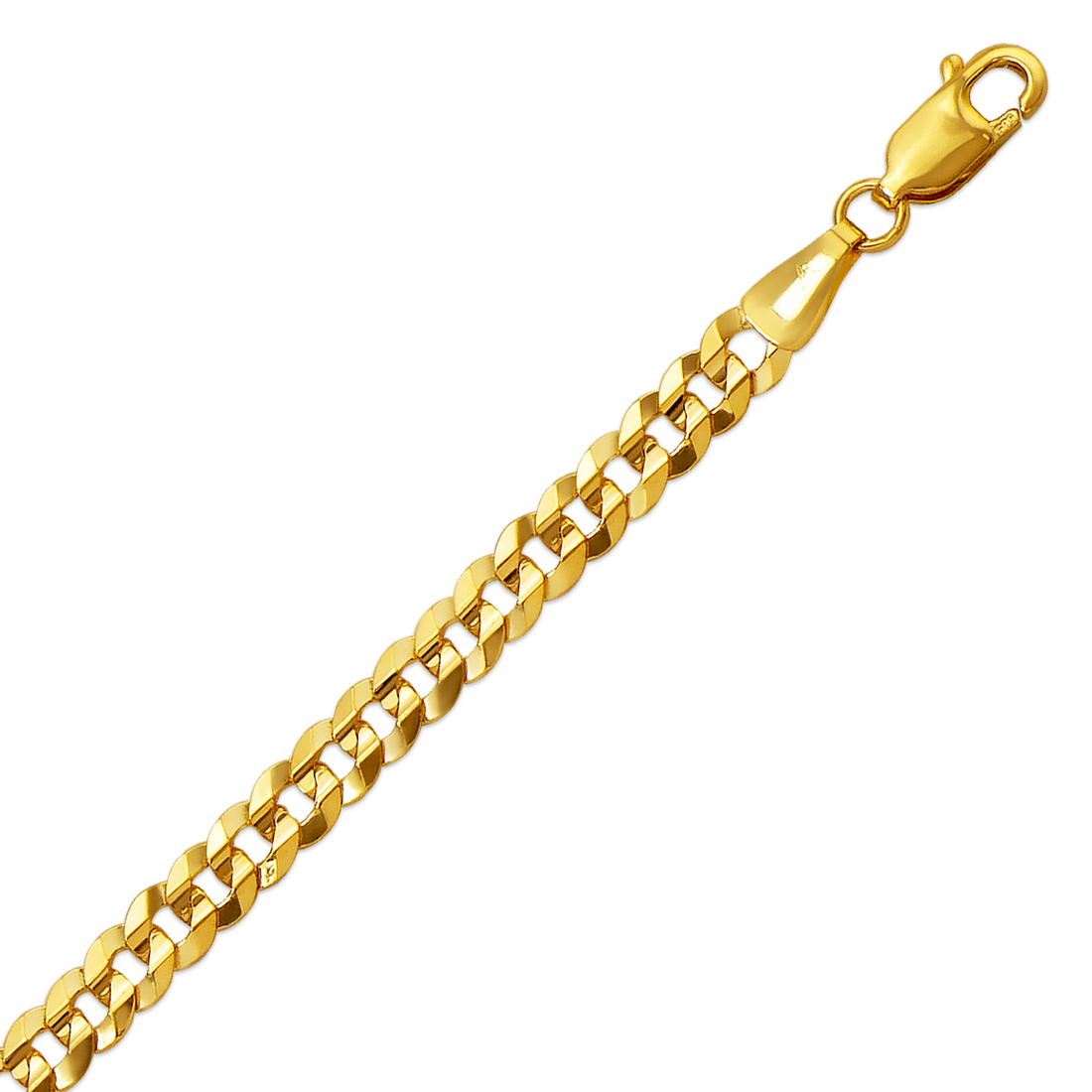14K Yellow Gold Curb Bracelet 4MM