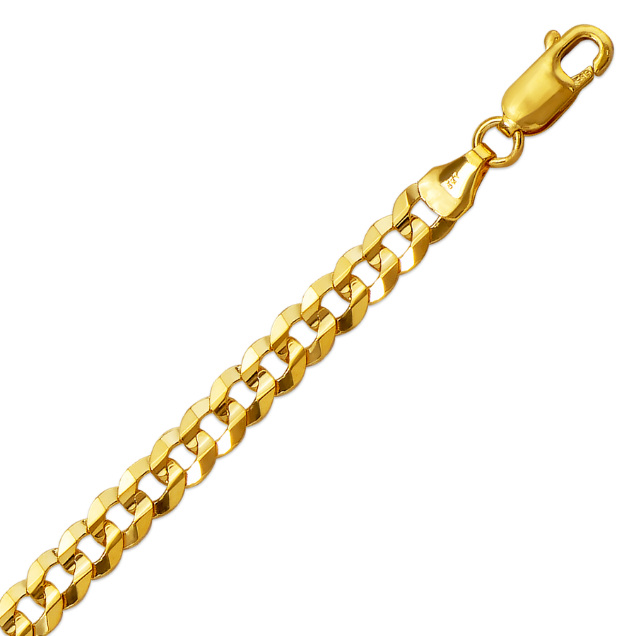 14K Yellow Gold Curb Bracelet 5MM