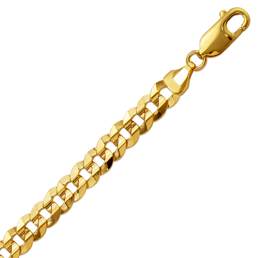 14K Yellow Gold Curb Bracelet 6MM