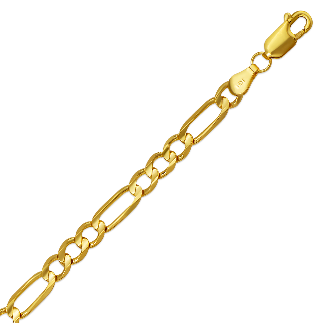 14K Yellow Gold Figaro Bracelet 5MM