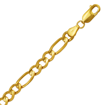 14K Yellow Gold Figaro Bracelet 6MM