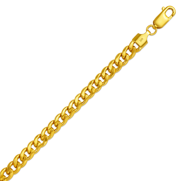 14K Yellow Gold Hollow Miami Cuban Bracelet 6MM