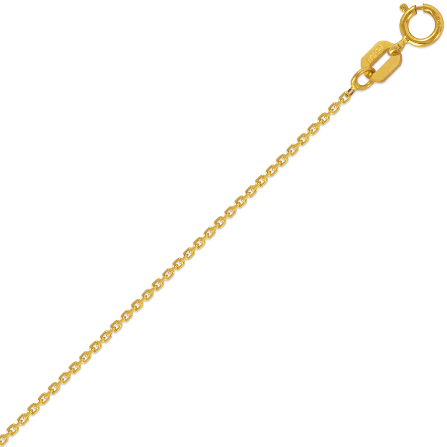 14K Yellow Gold Heart Pendant + Chain
