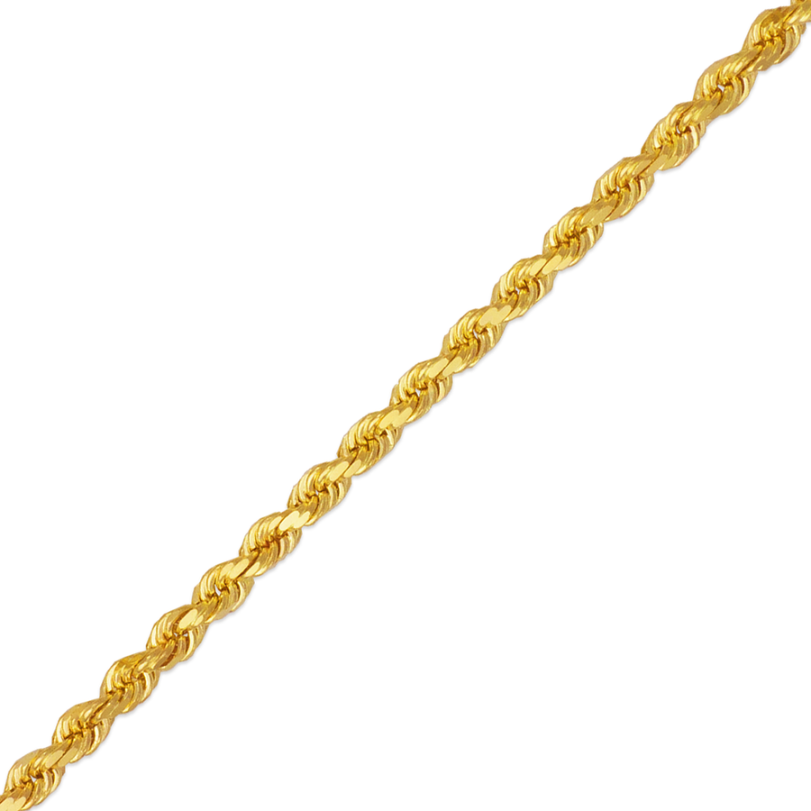 14K Yellow Gold Rope Chain 3MM