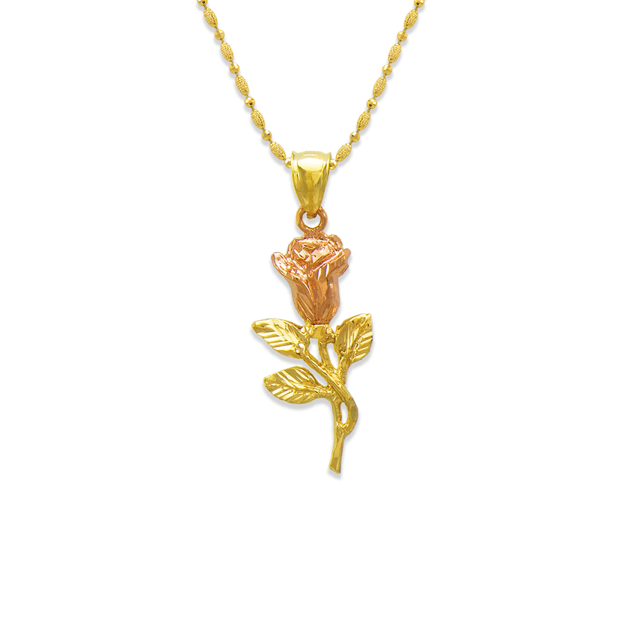 14K Rose Pendant + Chain